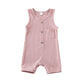 Iddolaka Newborn Summer Baby Boy Girl Romper Bodysuit Jumpsuit Playsuit One Piece Outfit Clothes (Pink, 6-12 Months)