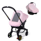 Baby Car Seat Cover, Original Carseat Covers with Adjustable Breathable Mesh Window & Pocket, Stretchy Infant Car Seat Canopy fo
