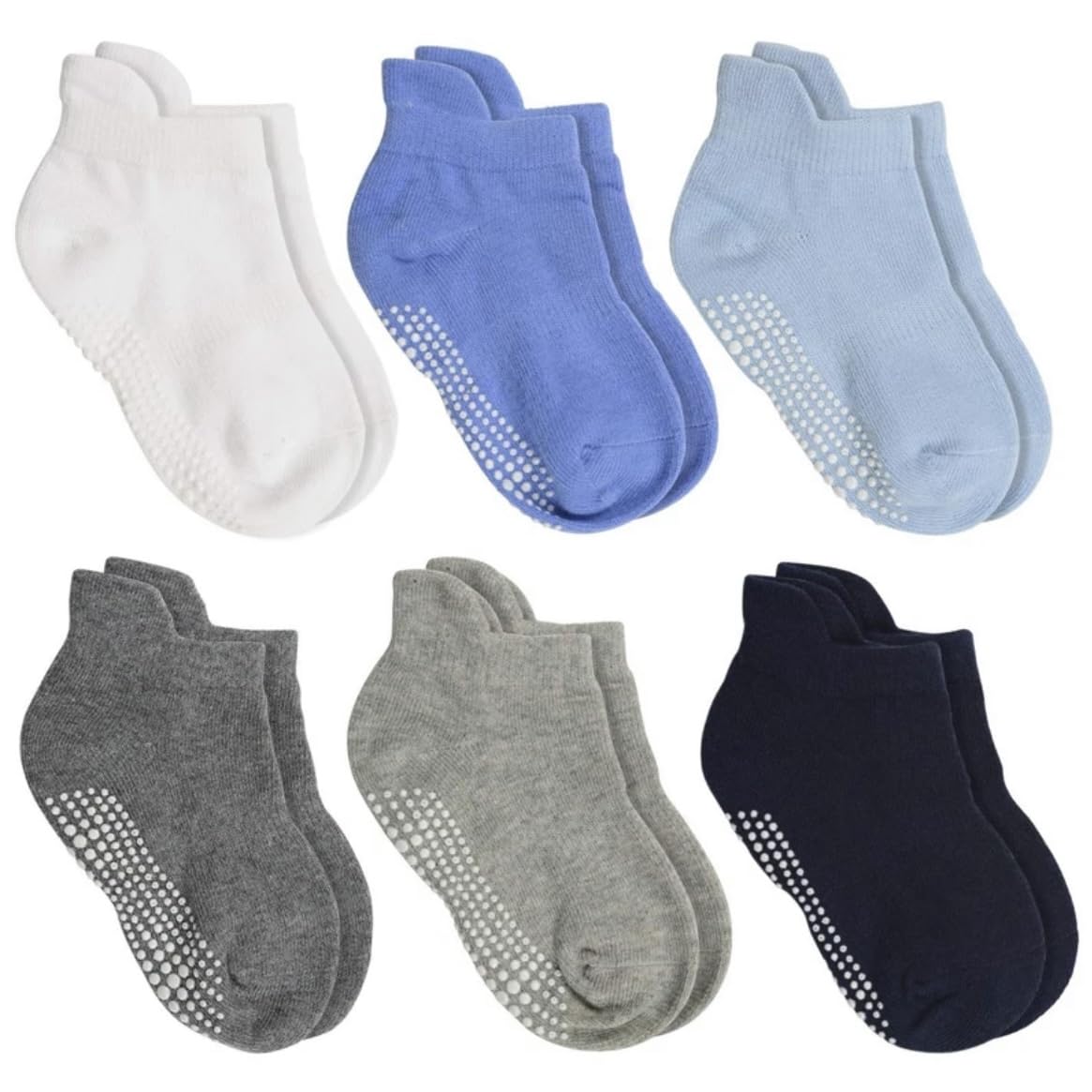 Freshfoot Cute And Colorful Anti Slip No Fall Socks With Grip,Socks For Baby BoyS And Baby GirlS (Pack Of 6Pairs)