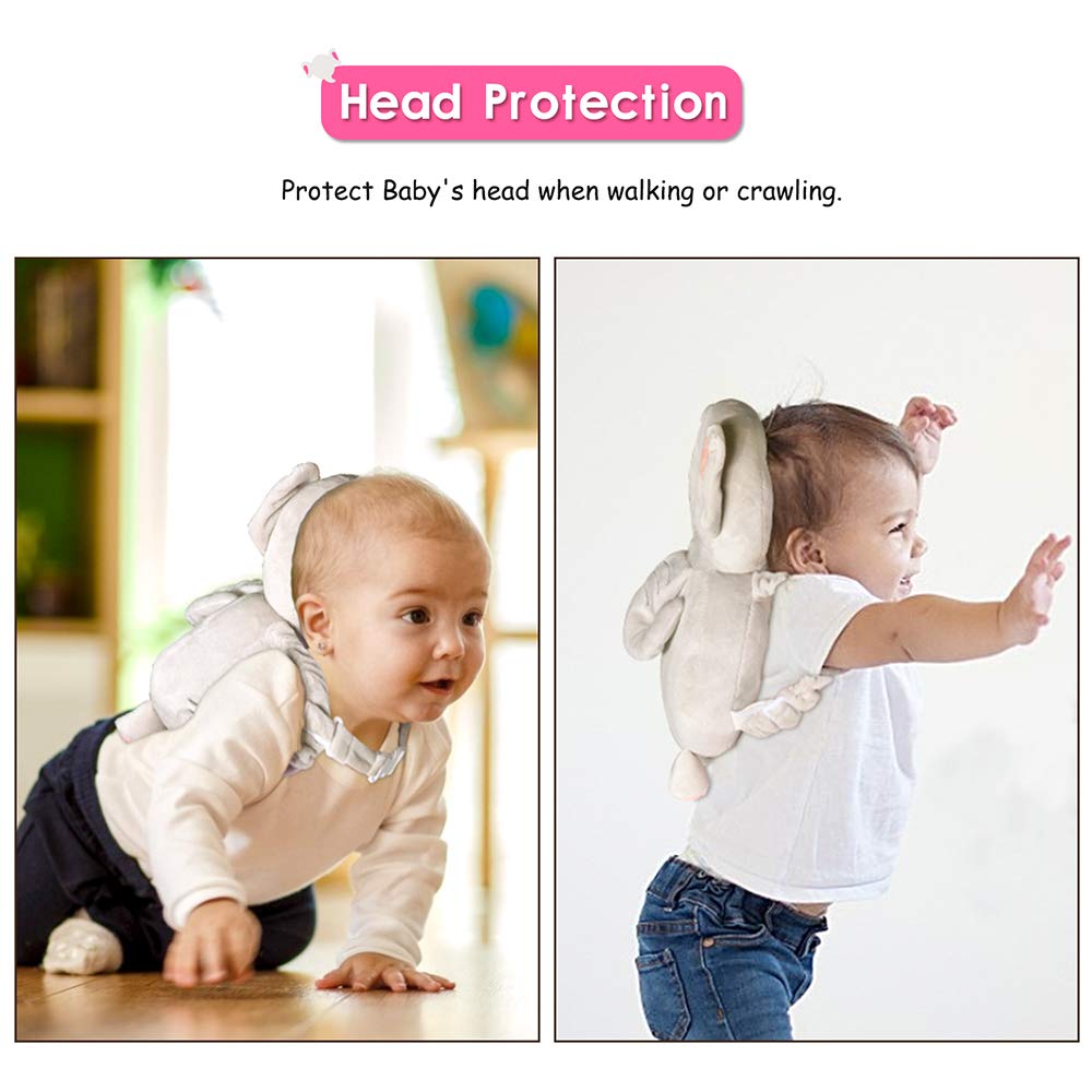 Baby Head Protector & Baby Knee Pads For Crawling,Toddlers Head Safety Pad Adjustable Backpack,Baby Back Protection For Walking