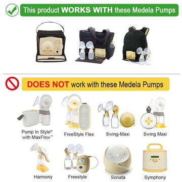 Maymom Breast Pump Kit Compatible with Medela Pump in Style Advanced Pump; 2xTwo-Piece 19mm Breastshield, 2 Valve, 4 Membrane, 2