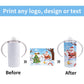 Okba 6 Pack 12 Oz Sublimation White Blank Straight Sippy Cup