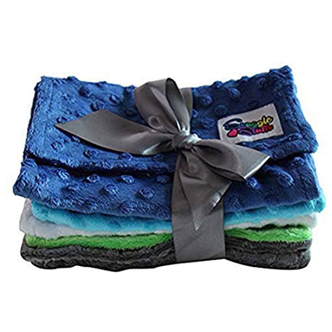 Baby 5 Pack Minky Dot Burp Cloths (Choose Color) (Boys)