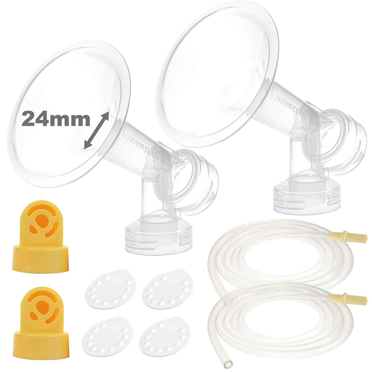 Nenesupply Pump Parts With 24Mm Flanges Compatible With Medela Pump In Style Parts Accessories Breast Pump Not Original Medela P