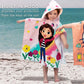 Franco Dreamworks Gabby'S Dollhouse Kids Beach/Pool/Bath/Camping Hooded Towel Poncho 24' X 22', Absorbent Cotton Cover Up, (Of
