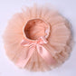 Baby Girls Tutu Bloomers Diaper Cover Cotton Tulle Bloomers And Headband Set Peach 6-12 Months