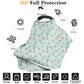 Wanyint Brown Cow Nursing Cover Carseat Canopy Cover Adorable Animal Fur Print Car Seat Covers For Babies Girls Boys Breathable