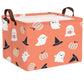 BOAMAU Large Halloween Themed Candy Gift Basket for KidsTrick or Treat Storage Bin Girls Boys Room D  cor (Pink Ghost)