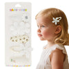 5 Pcs Baby Hair Clips Set - 4 Soft Snap Barrettes + 1 Duckbill Clip for Girls & Toddlers, Minimalist Non-Slip Toddler Hair Clips