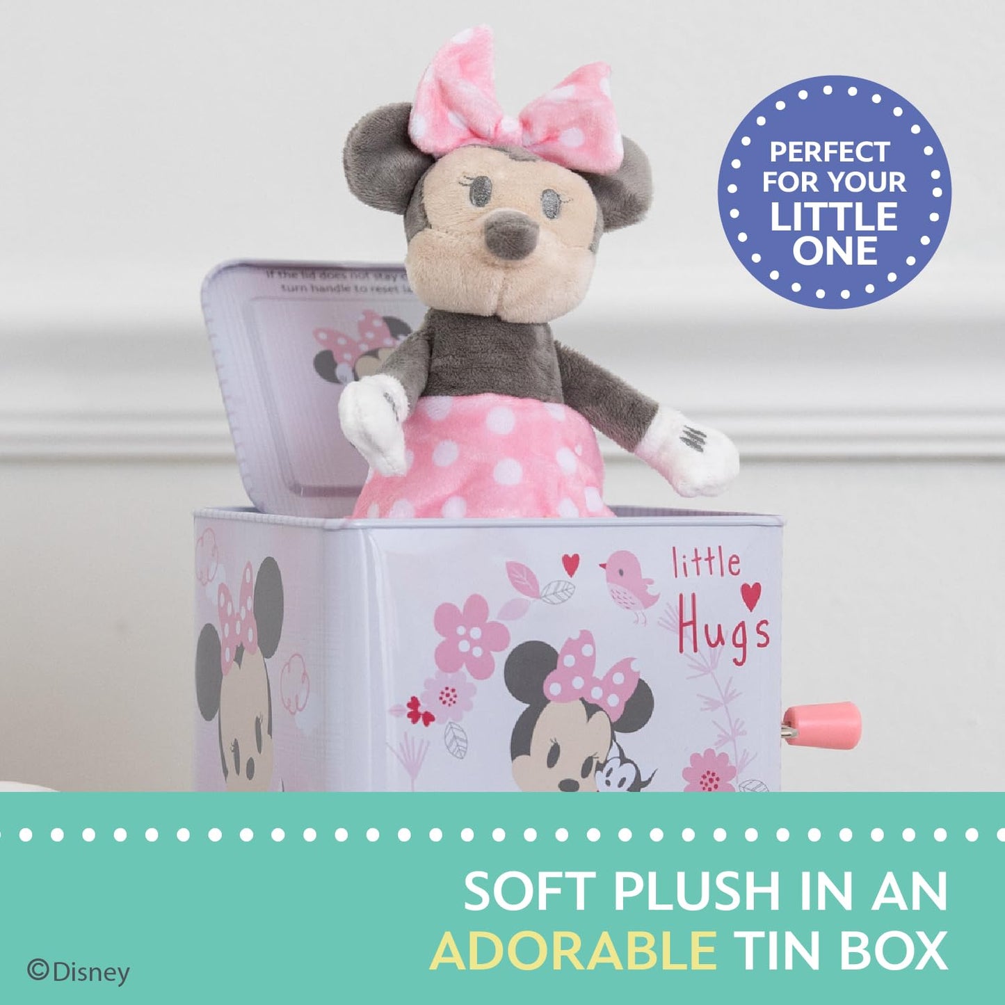 Disney Baby Minnie Mouse Jack-in-The-Box - Musical Toy for Babies- Pink