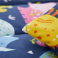 Joyreap 4 Piece Toddler Bedding Set, Standard Size Colorful Dinosaur Printed On Navy, Includes Quilted Comforter, Fitted Sheet,