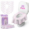 Cadily Princess Disposable Toilet Seat Covers For Kids & Adults: 20 X-Large, Waterproof, Portable, Individually Wrapped Toilet S