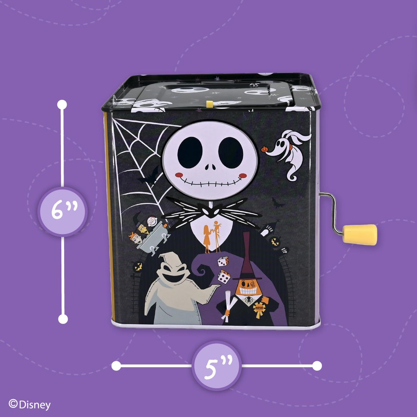 KIDS PREFERRED Disney Baby The Nightmare Before Christmas Jack Skellington Classic Jack in The Box Musical Toys for Babies and T