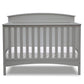 Delta Children Archer Solid Panel 4-In-1 Convertible Baby Crib - Greenguard Gold Certified, Grey