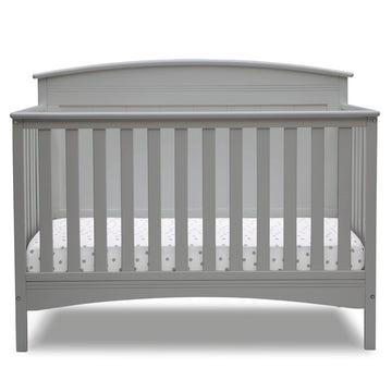 Delta Children Archer Solid Panel 4-In-1 Convertible Baby Crib - Greenguard Gold Certified, Grey