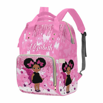 MyPupSocks Personalized Diaper Bag for Mom and Dad - Large Capacity Custom With Name, Multifunctional Daypack With Adjustable Sh
