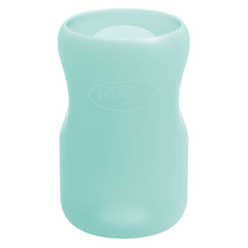 Dr. Brown'S Natural Flow Options+ Glass Baby Bottle Sleeves,100% Silicone,9 Oz,Wide-Neck,Mint
