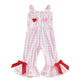 Mieeyali Girls Valentines Day Outfit Overalls Heart Romper Baby Girl Valentines Outfit Bell Bottoms Suspender Jumpsuit (Pink Cut