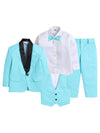Jeetethnics Boys Blue Coat Suit Set With Waistcoat Shirt And Trousers (9105Bhv)