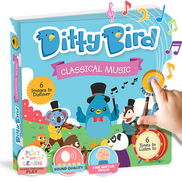 Ditty Bird Musical Books for Toddlers | Fun Classical Music & Nursery Rhyme Book | Mozart Musical Book | Childrens Interactive 
