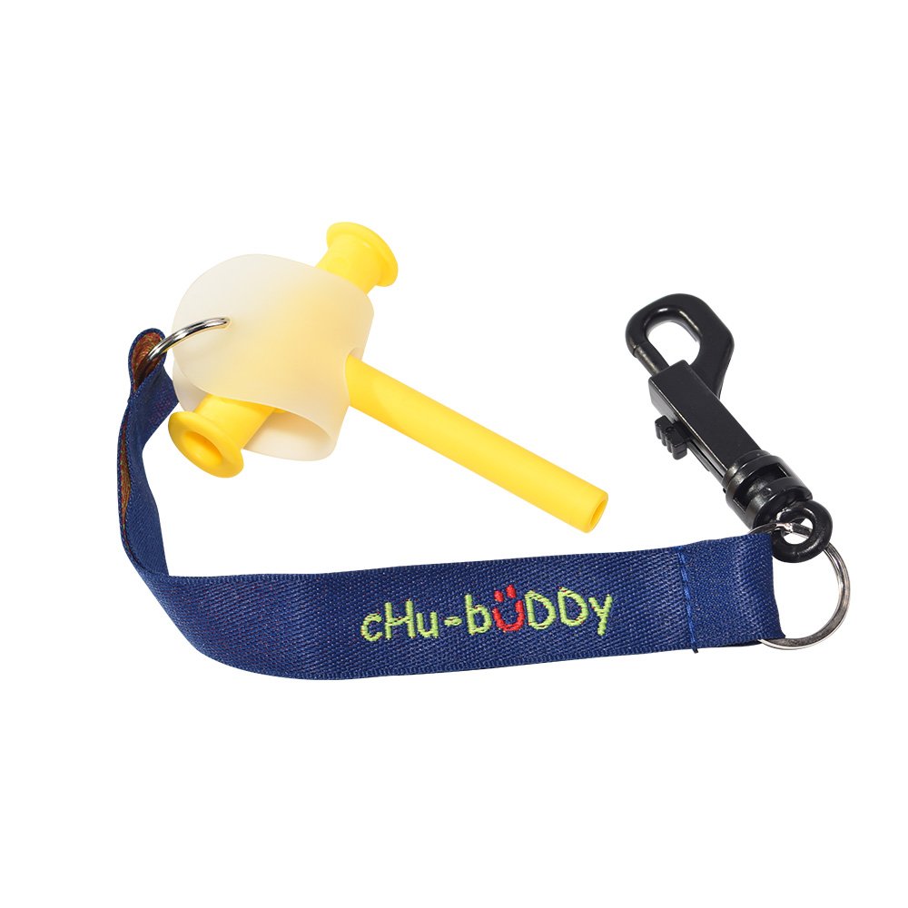 Chubuddy Embroidered Chewy Holder Set (2), 2 Embroidered Navy Tether-Bracelets & 2 Natural Straps