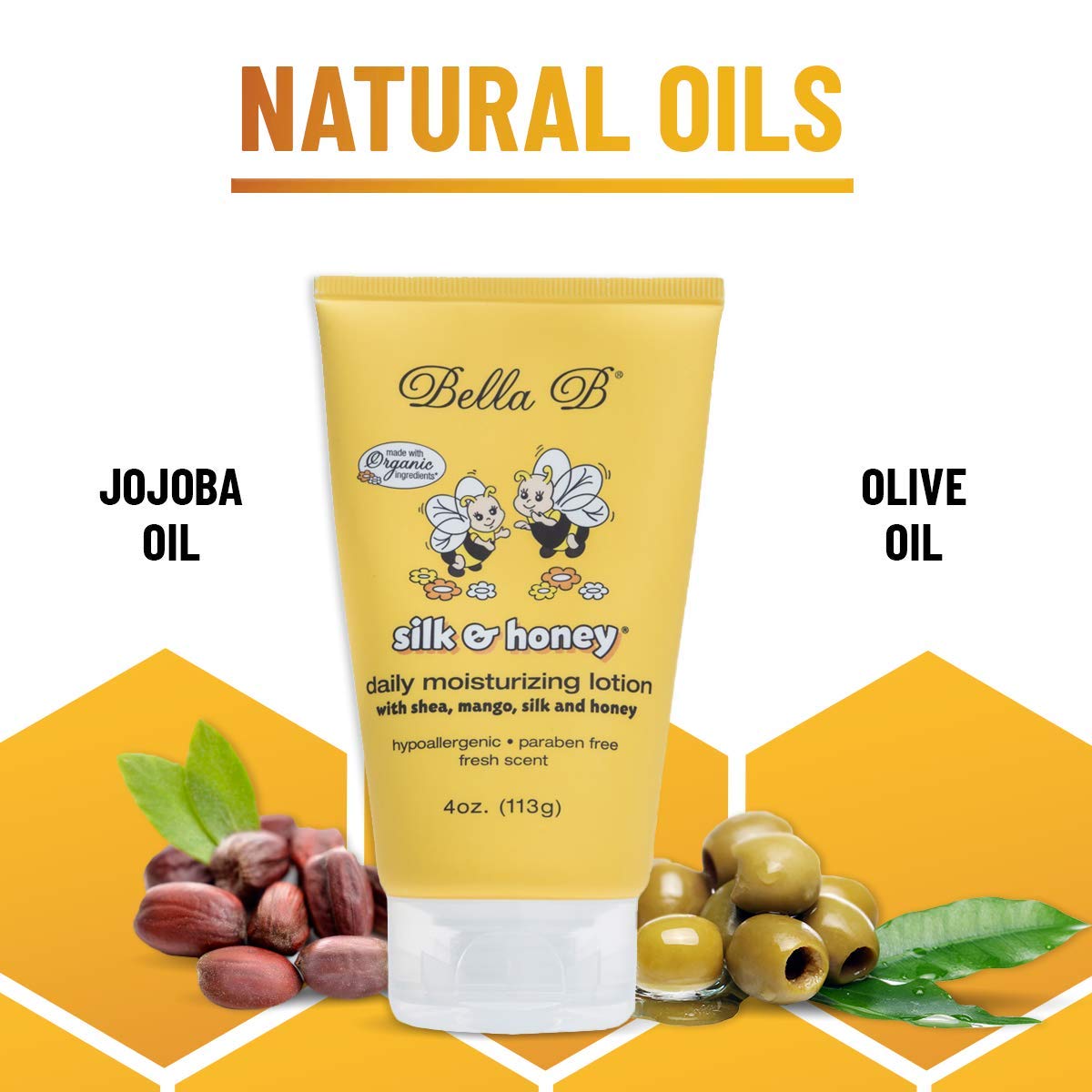 Bella B Silk & Honey 4 Oz - Baby Lotion - Baby Bella - Pregnancy Lotion - Belly Butter For Pregnancy - Pregnancy Cream - Baby Mo