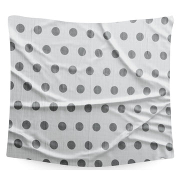 BEMBIKA Bamboo Muslin Swaddle Wrap Baby 120X110 Cm Stroller Blanket Receiving Blanket for Newborn (Gray Circle)
