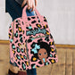 Artsadd Custom Baby Bag Large Capacity Nappy Bag For Mom, Blue Bow Knot Handbags Personalized Name Diaper Backpack With Stroller