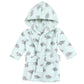 Hudson Baby Unisex Baby Plush Animal Face Bathrobe, Triceratops, 0-9 Months