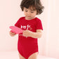 Besserbay Valentine'S Day Infant Short Sleeve Bodysuit First Valentines Red 100% Cotton Onesie 9-12 Months