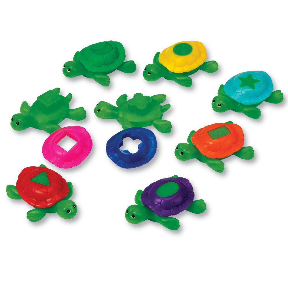 Learning Resources Shape Shell Turtles, Set of 8,Multi-color,5