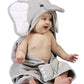 Bearington Baby Lil' Spout Elephant Hooded Bath Towel, 24' X 24'