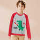 Tkria Boy Valentine'S Day Sweatshirt Dinosaur Love Steal Hearts Loving Toddler Outfits Baby Boy Long Sleeve Pullover 7 Years