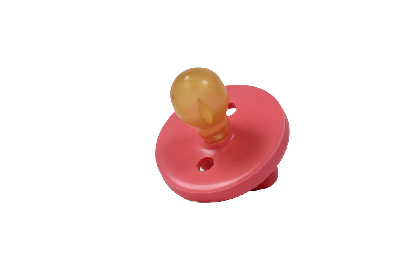 Sweetie Rubber Pacifier Natural Rubber Pacifier Rounded Pink Small 0-6 Month