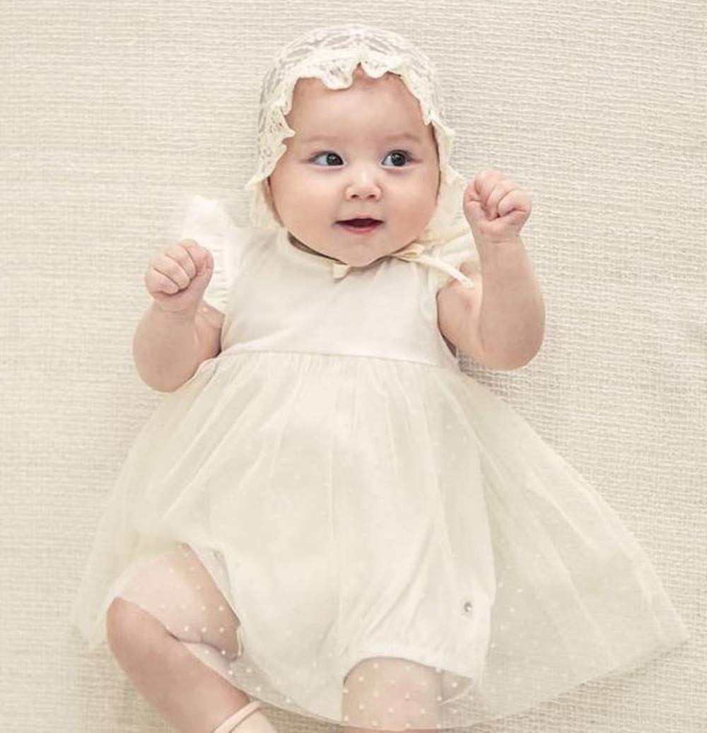 Baby Girl Toddlers Breathable Lacy Bonnet Eyelet Cotton Adjustable Sun Protection Hat