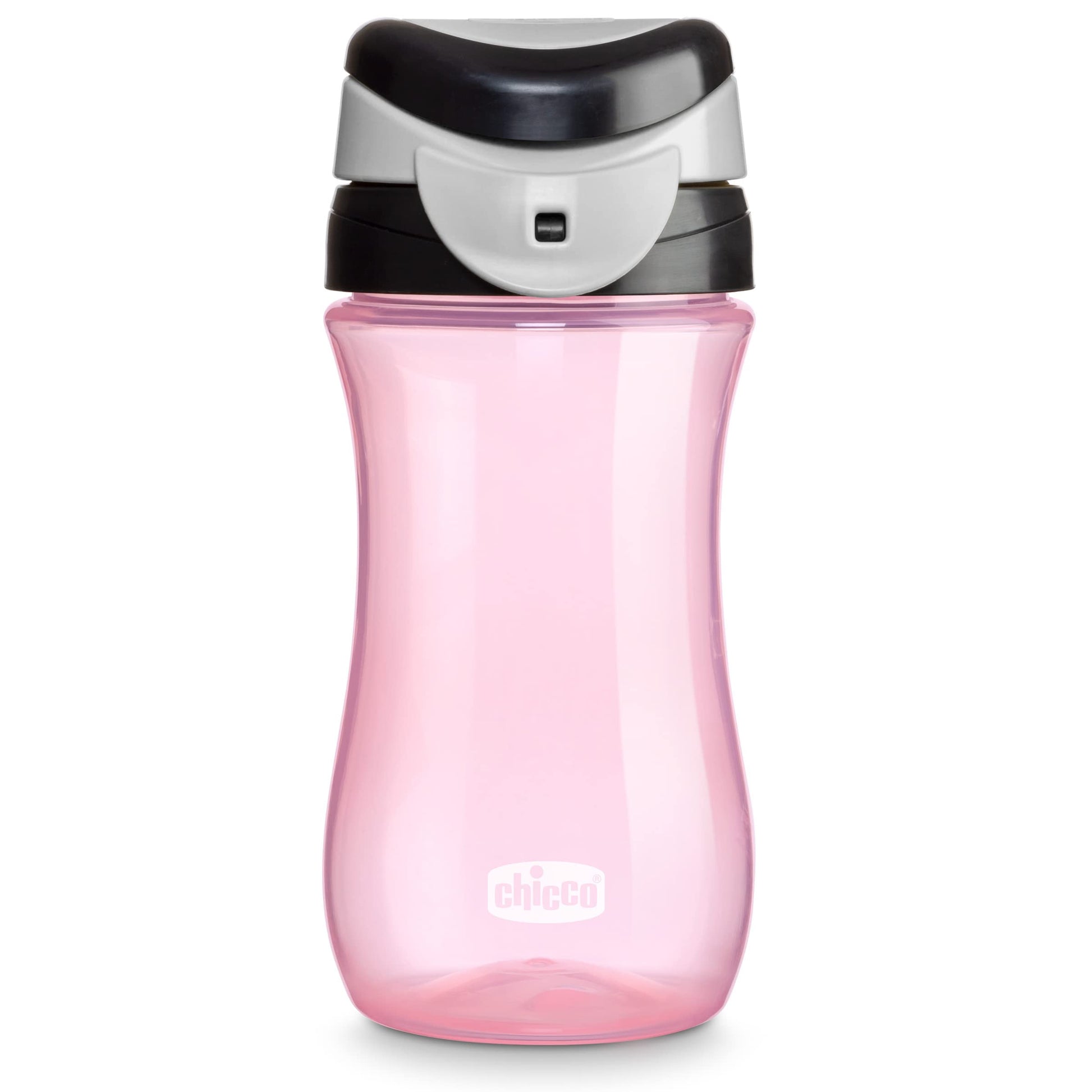 Chicco My Tumbler Open Rim Water Bottle With Free-Flow Spout 12Oz.| Spill Proof When Lid Is Closed | Flip-Up Carry Handle | Top-