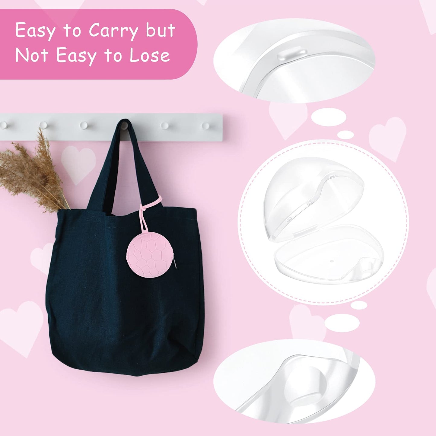 Nuanchu 4 Pieces Pacifier Holder Case Set 2 Silicone Portable Pacifier Case Cover Pouch For Diaper Bag With 2 Transparent Bpa Fr