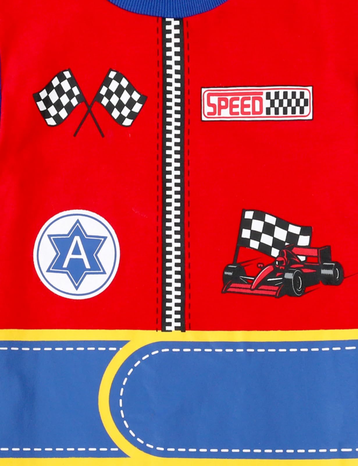 Cosland Toddler Race Car Driver Shirt Little Boys Halloween Costume, Red, 3T