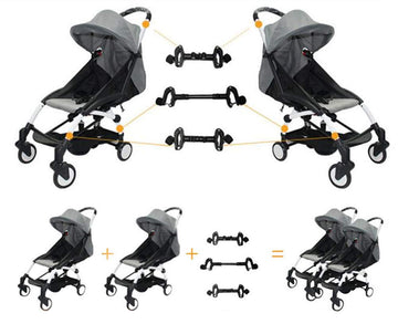 Twin Stroller Connector For Baby Universal Fits Umbrella Strollers Babyzen Yoyo Yoya Etc.. Turns Two Single Strollers Into A Dou