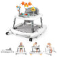 Wolfcode 5-in-1 Music and Lights Baby Walker Foldable with 5 Adjustable Heights, Baby Walker with Wheels and Bouncer Combo Porta