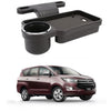 Oshotto (FT04) Foldable Car Auto Headrest Rear Back Seat Table Drink Food Cup Tray Holder Compatible with Toyota Innova  Black