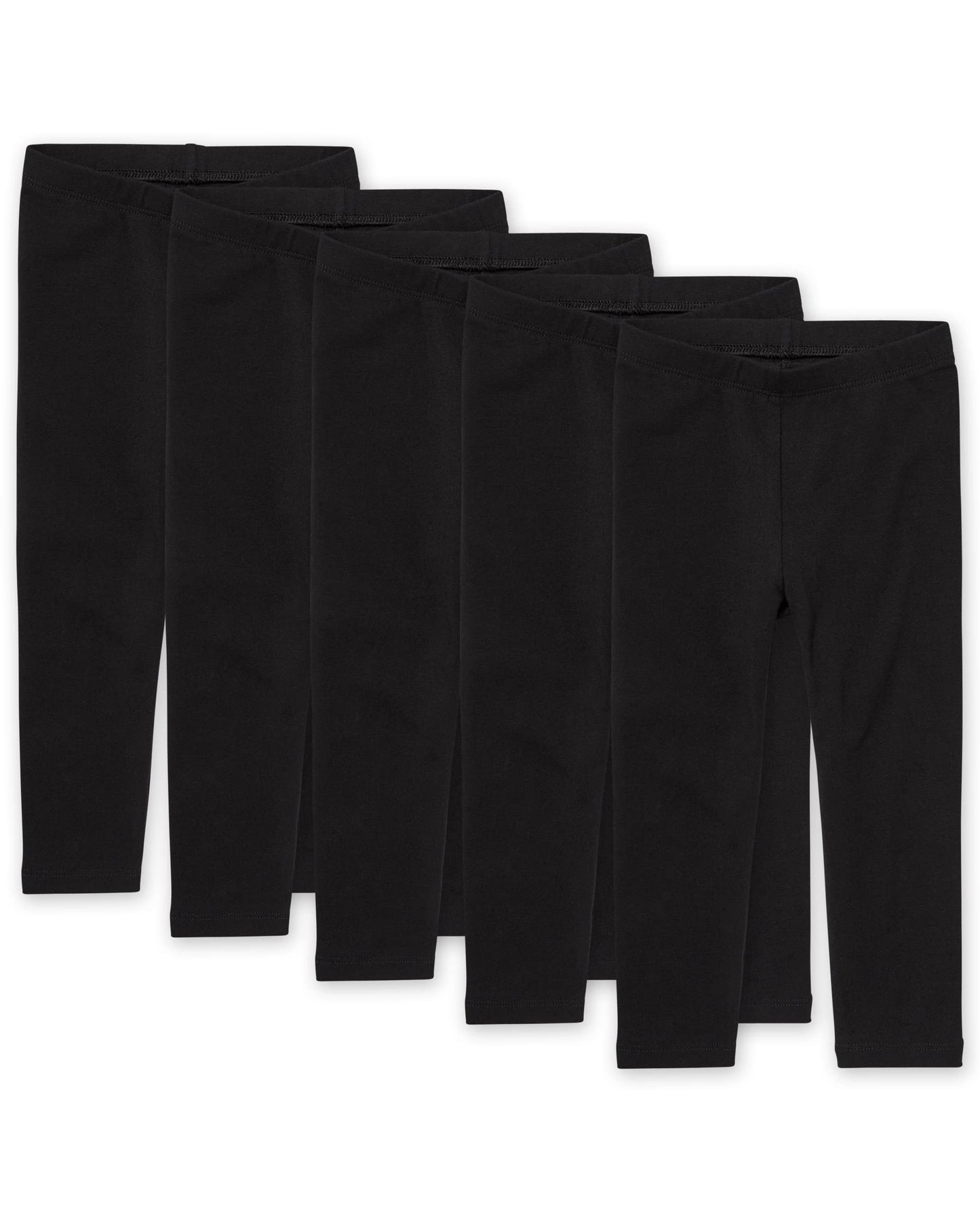 The Children'S Place Baby Girls And Toddler Girls Leggings,Black 5 Pack,2T