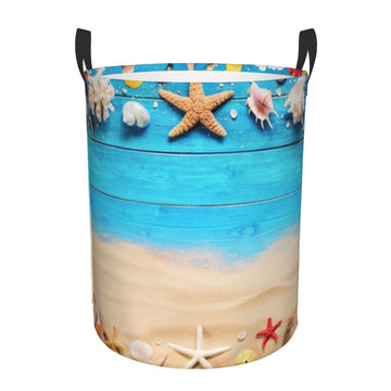 Pevtufa Boards And Beach Foldable Laundry Basket Organizer,Fabric Clothes Toy Storage Basket Nursery Hamper Storage Bin For Hous