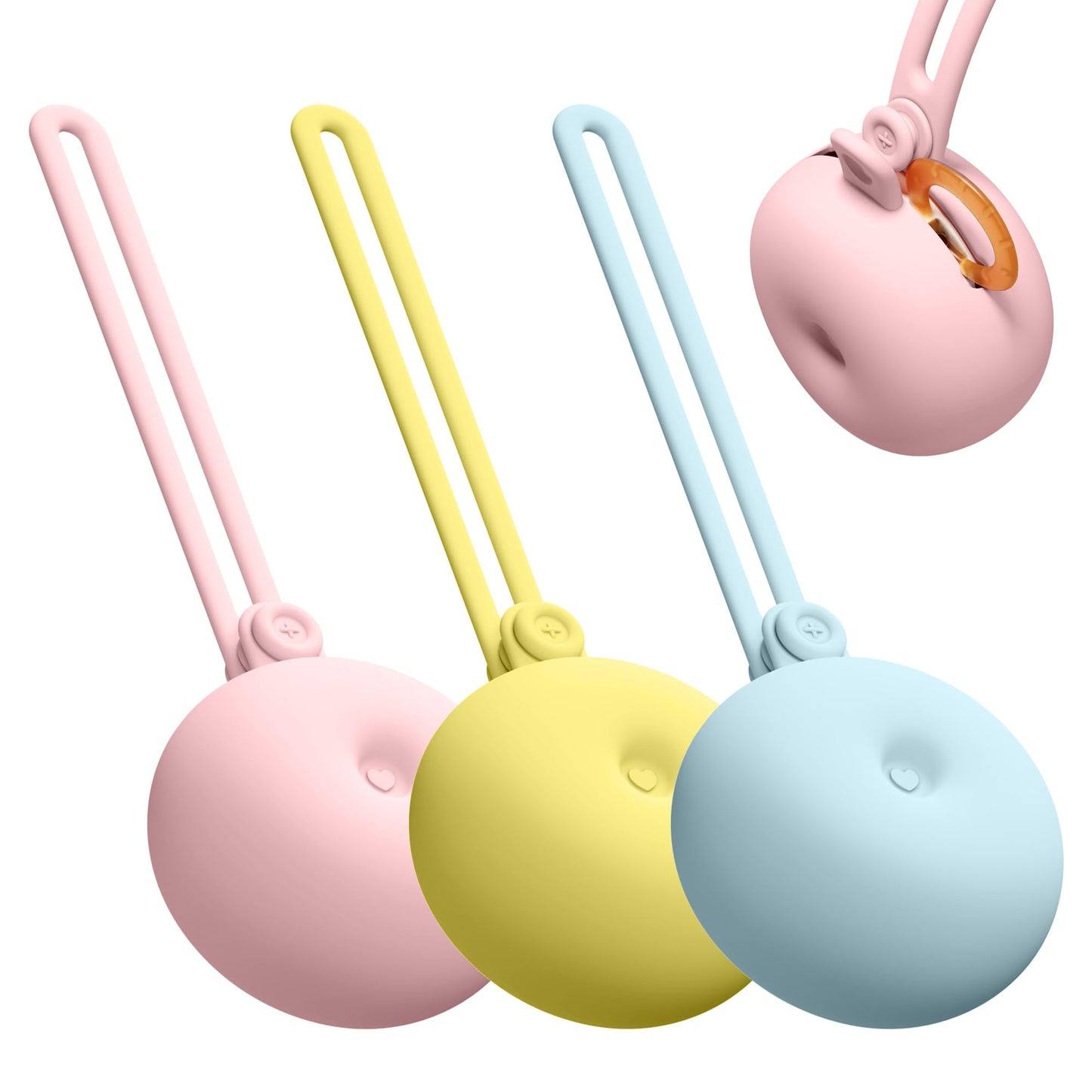 Neepanda Pacifier Holder Case for Babies - Silicone Pacifier Holder for Boys and Girls, Safe Pacifier Storage, Newborn Essential