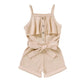 Tepuce 2T Girls Clothes Toddler Baby Strap Sleeveless One Piece Halter Romper Casual Summer Jumpsuit, Apricot Suspender Dress 2-
