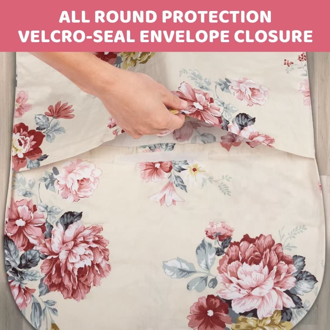 Breathable Cotton Baby Lounger Cover | Mexxi 100% Hypoallergenic Baby Nest Cover For Newborn (Cover Only) (Roses)