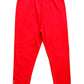 KiddoPanti Girls Solid Capri Legging with Stud, Dark Coral, 34Y