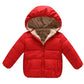 Baby Girls Boys' Winter Fleece Jackets With Hooded Toddler Cotton Dress Warm Lined Coat Outer Clothing (Red, 3-4T)