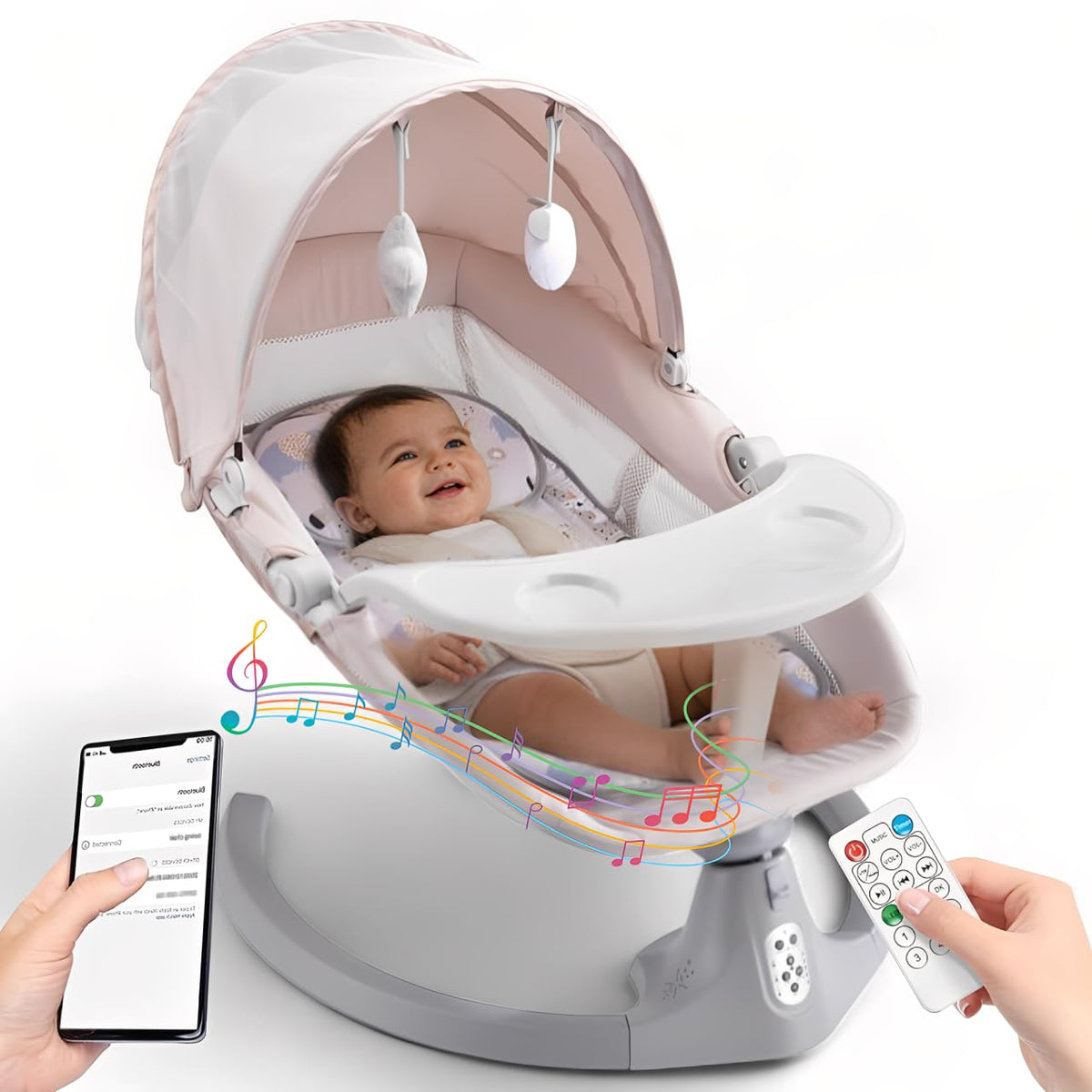 Softies Electric Baby Swing Cradle Automatic Rocker | Cradle For Newborn Baby 012 Months | Baby Sleeping Swing | Automatic Elec