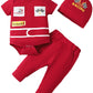 Singcoco Baby Boy Costume Outfit Newborn Race Car Driver Costume Clothes (Car Driver-Short, 3-6 Months)